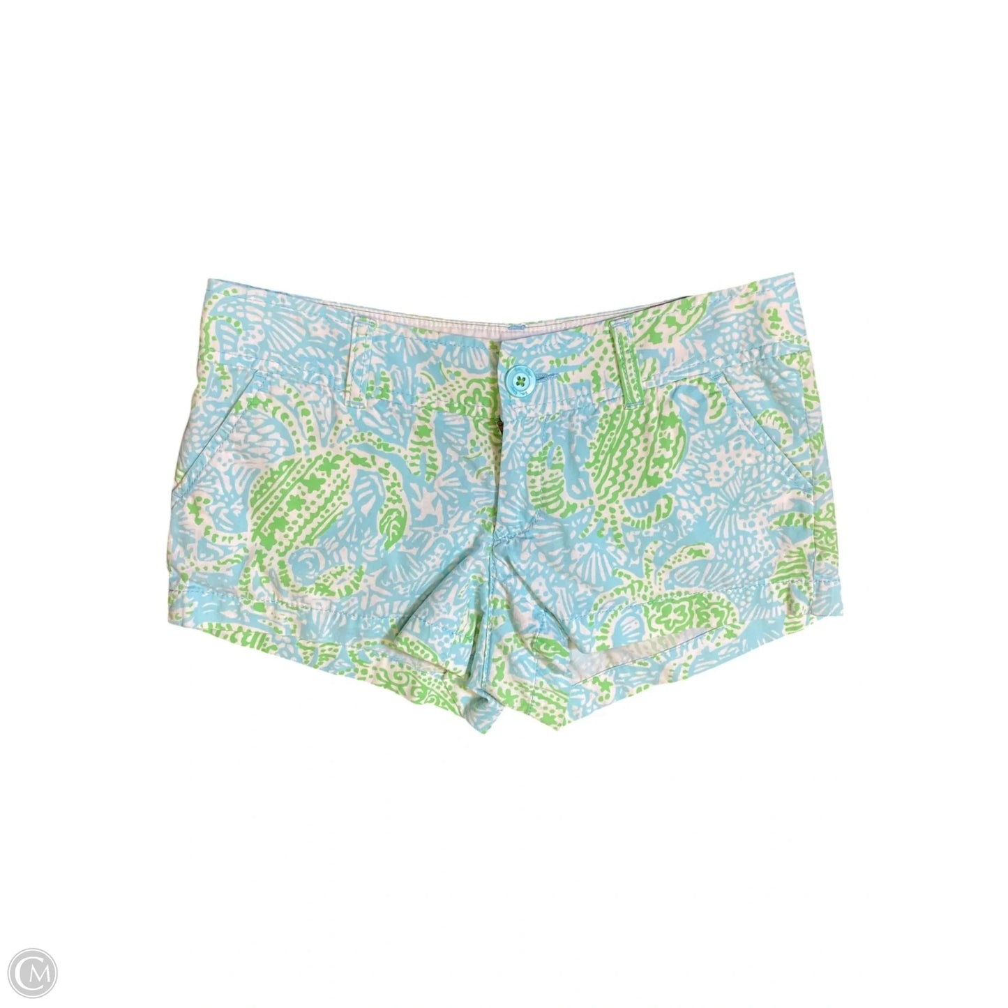 Shorts Designer By Lilly Pulitzer In Blue & Green, Size: 0