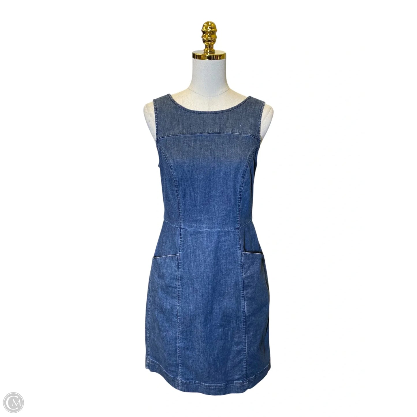 Dress Casual Midi By Boden In Blue Denim, Size: S
