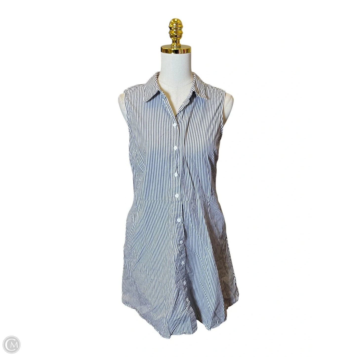 Dress Casual Midi By Popsugar In Blue & White, Size: M