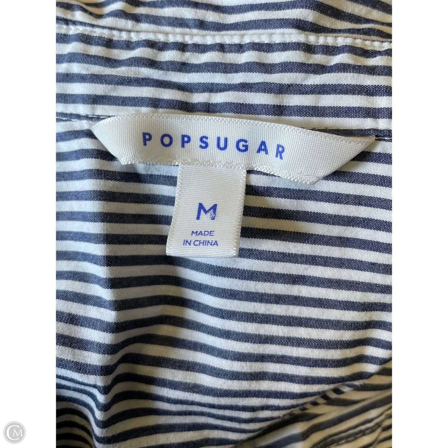 Dress Casual Midi By Popsugar In Blue & White, Size: M