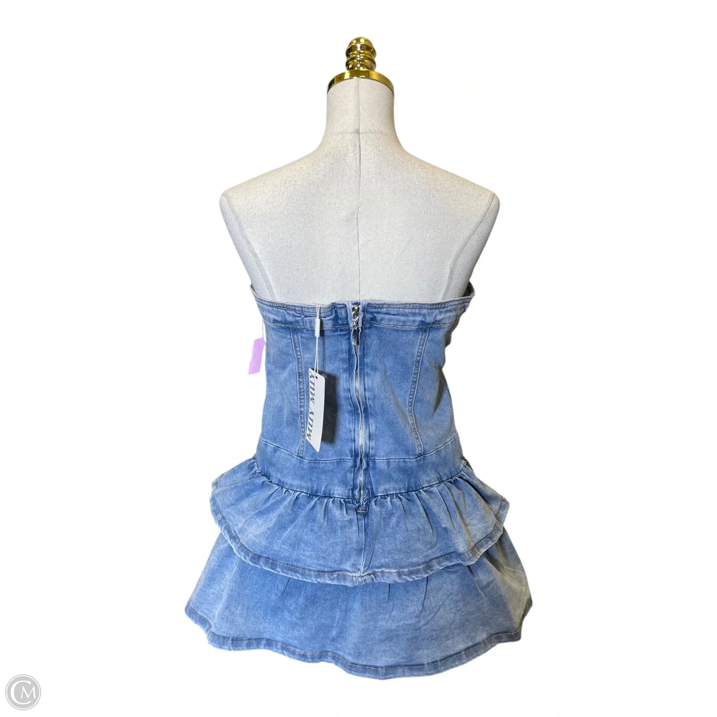 Dress Casual Midi By Clothes Mentor In Blue Denim, Size: L