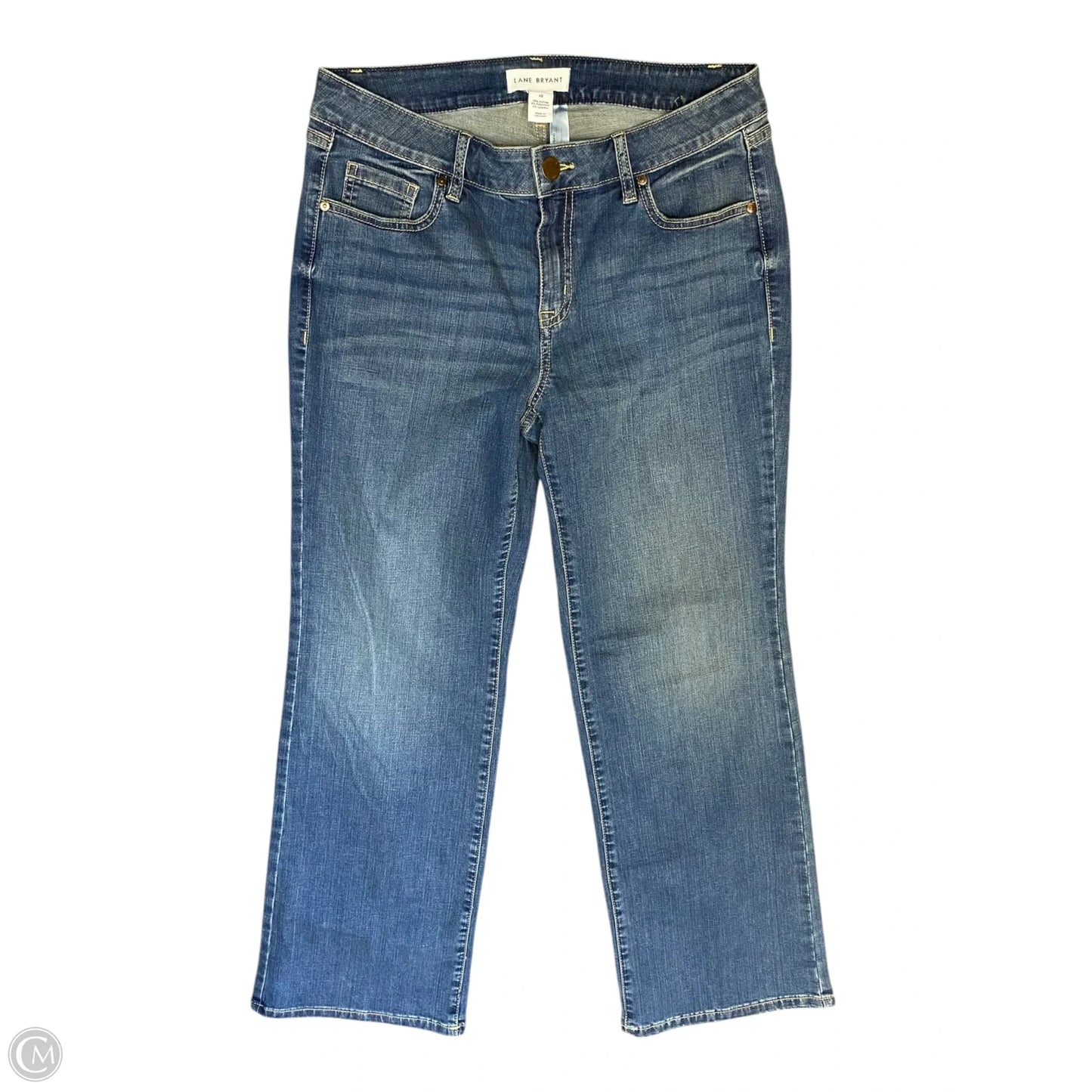 Jeans Straight By Lane Bryant In Blue Denim, Size: 12