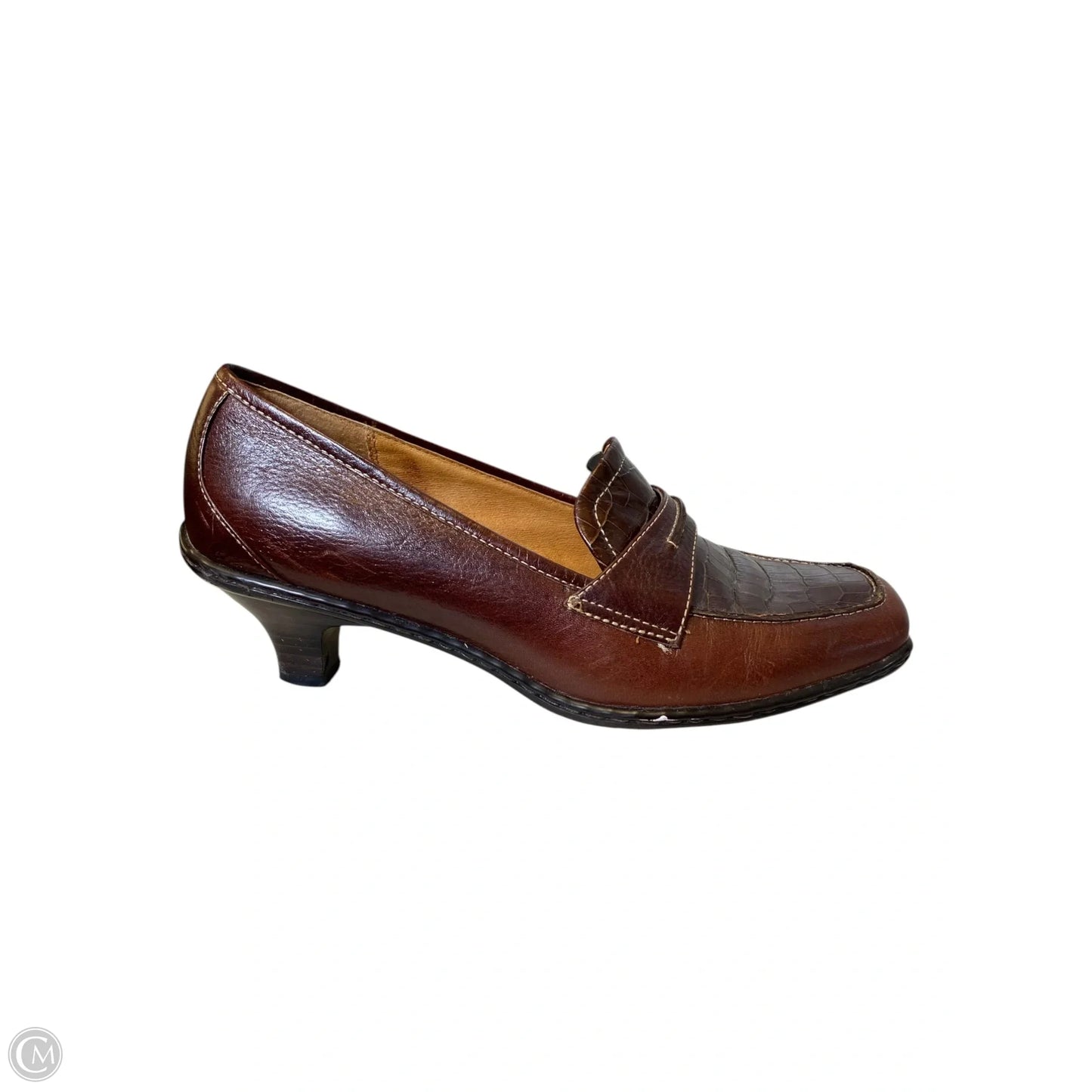 Shoes Heels Kitten By Sofft In Brown, Size: 8