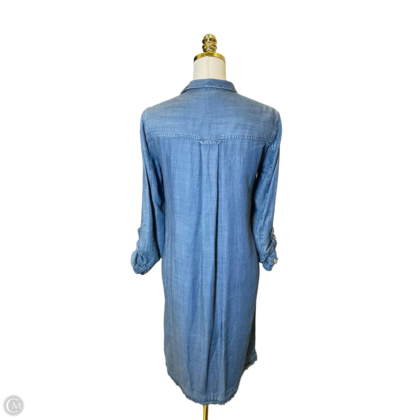 Dress Casual Midi By John Mark In Blue Denim, Size: Xs