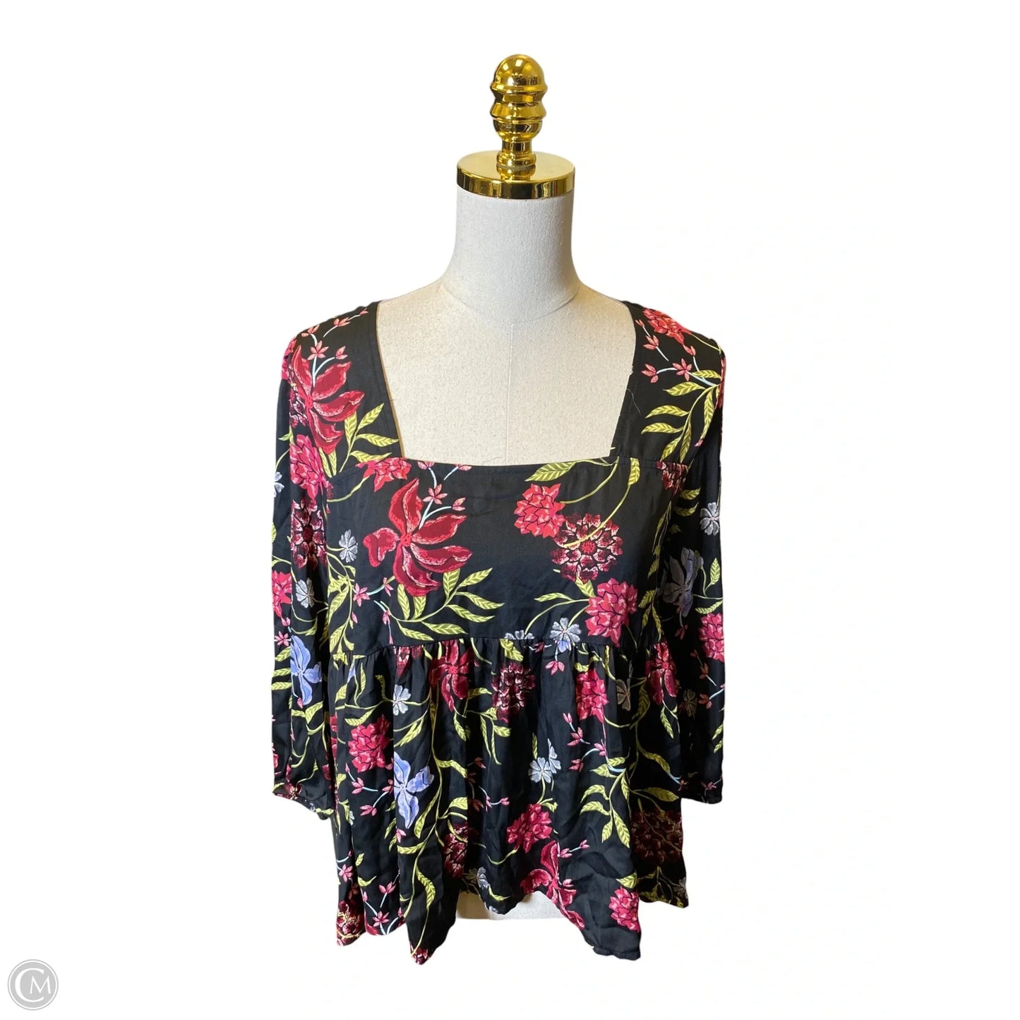 Blouse Long Sleeve By Dolan Left Coast In Floral Print, Size: M