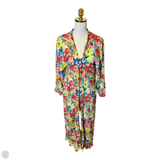 Kimono By Clothes Mentor In Multi-colored, Size: L