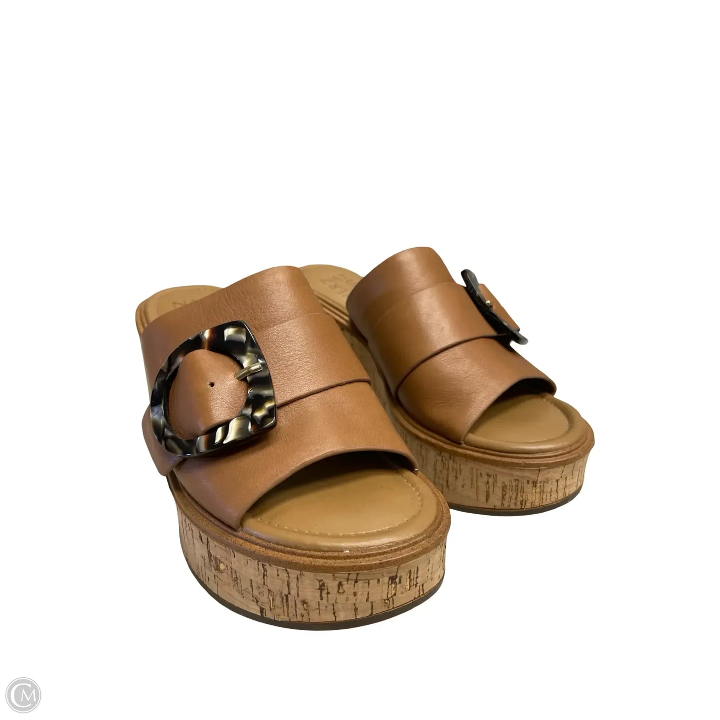 Sandals Heels Block By Naturalizer In Brown, Size: 6.5