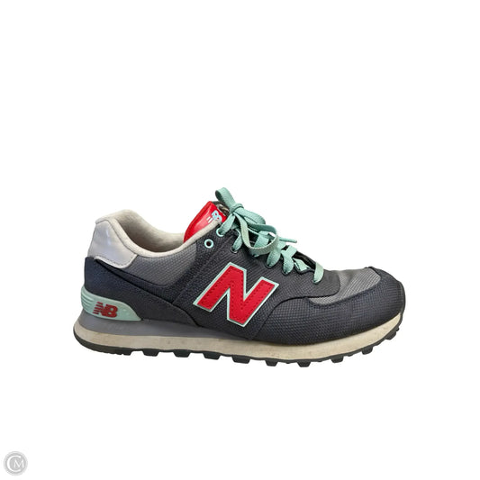 Shoes Sneakers By New Balance In Green & Grey, Size: 9