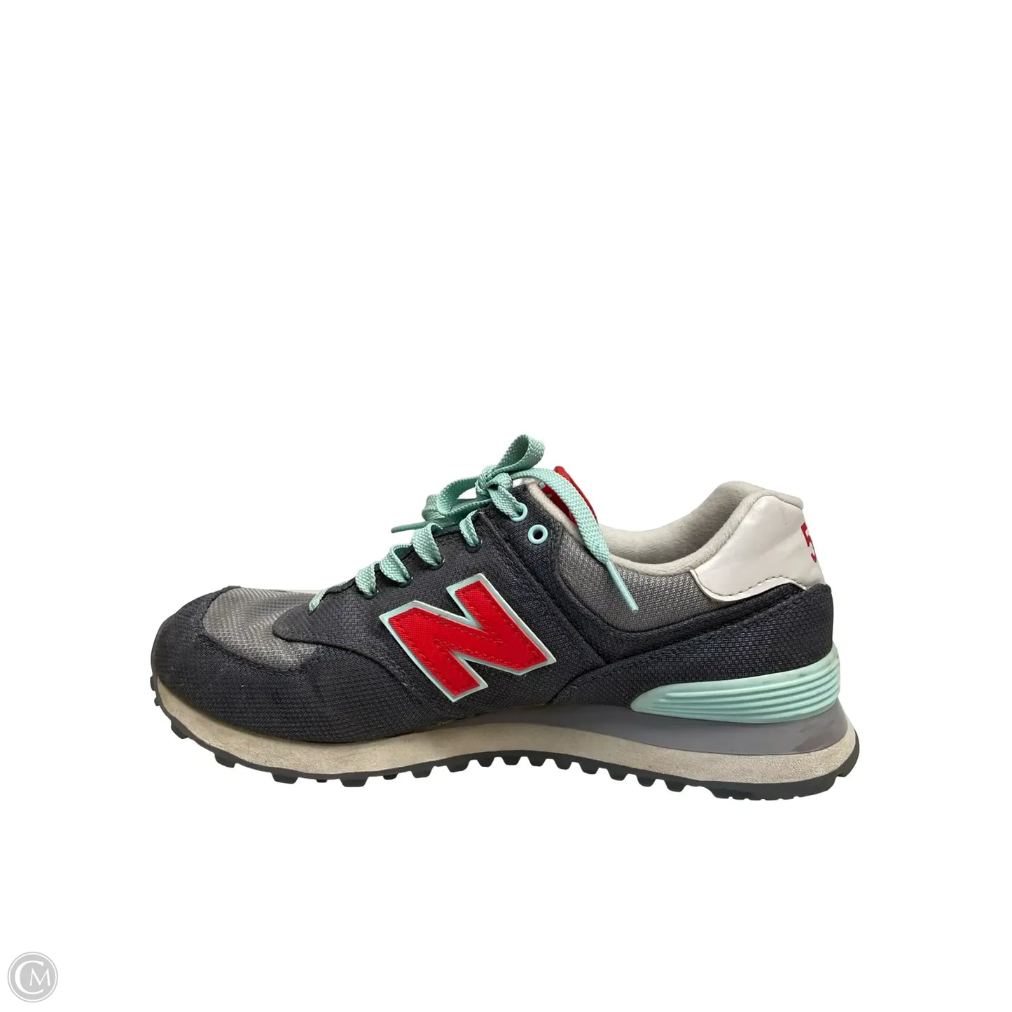 Shoes Sneakers By New Balance In Green & Grey, Size: 9