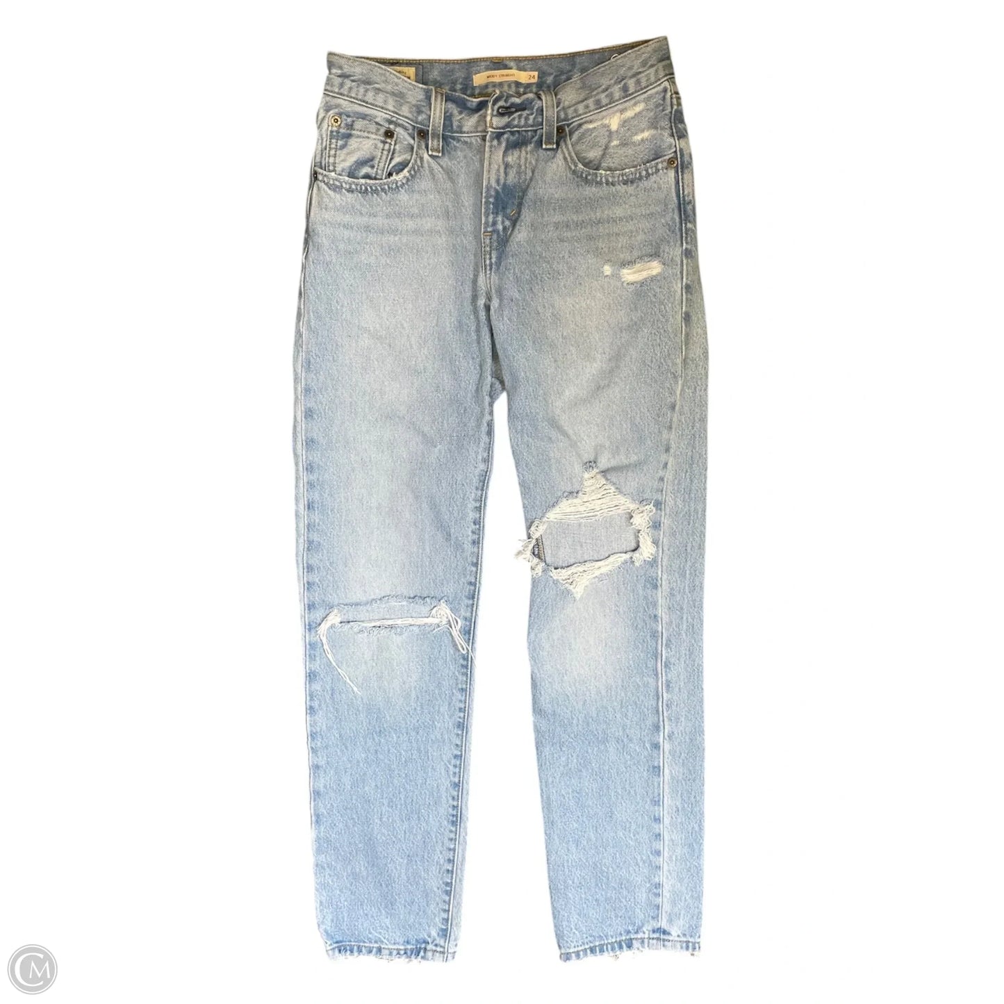 Jeans Straight By Levis In Blue Denim, Size: 0