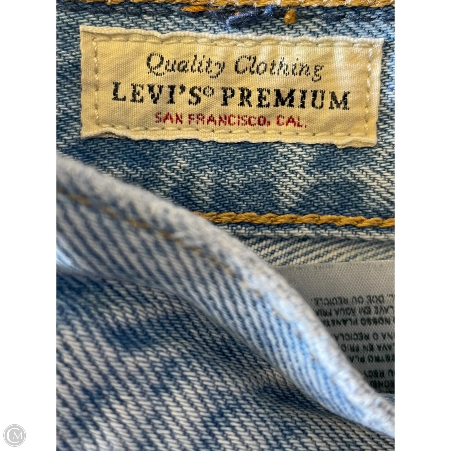 Jeans Straight By Levis In Blue Denim, Size: 0