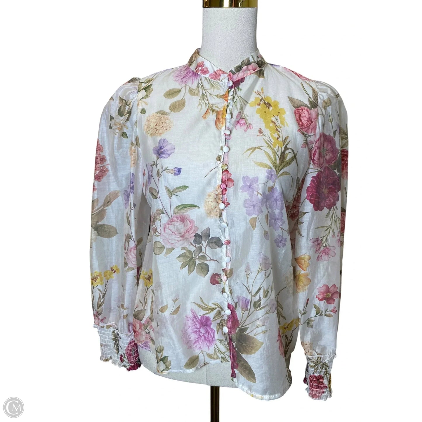 Blouse Long Sleeve By Bailey 44 In Floral Print, Size: S