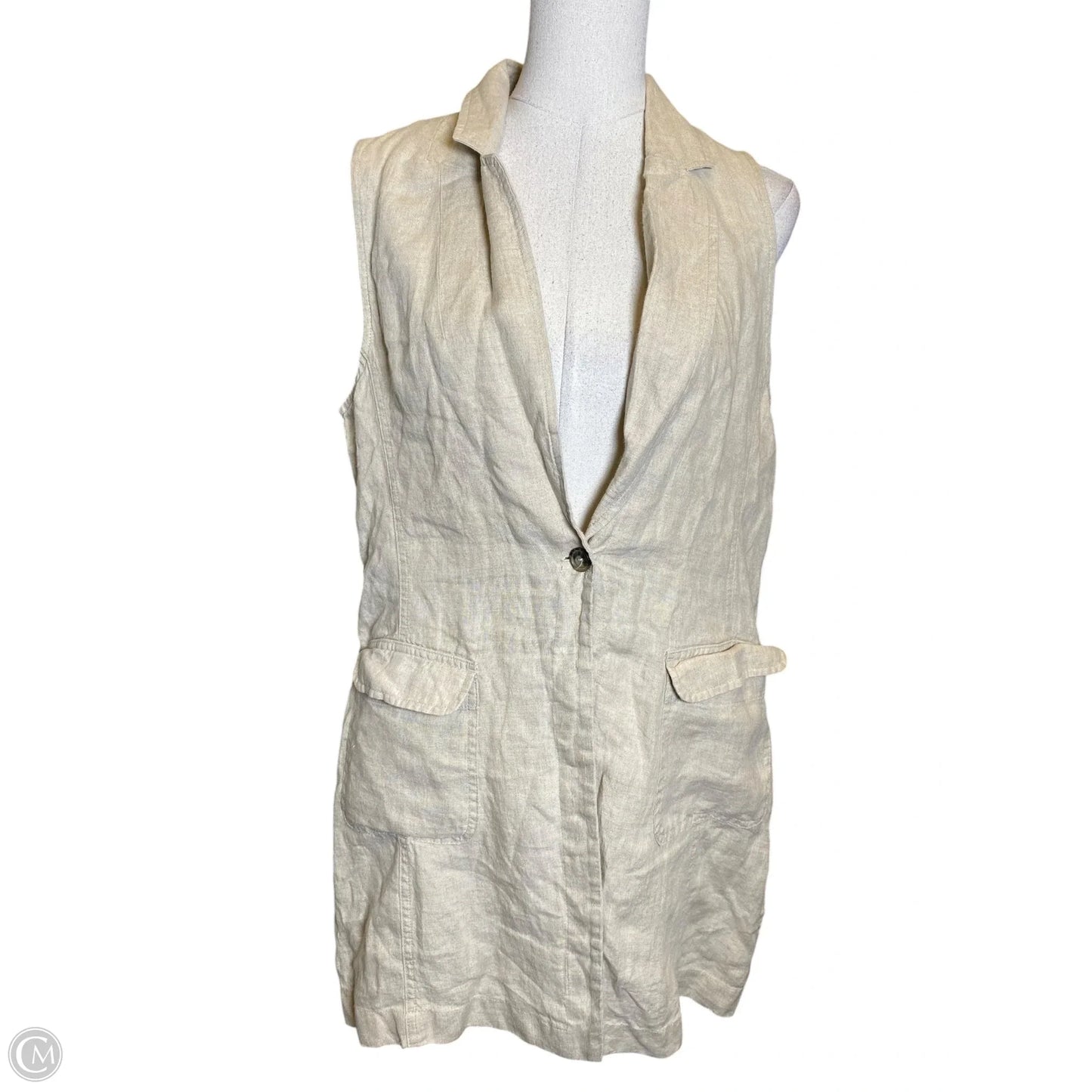 Vest Other By Tahari In Beige, Size: M