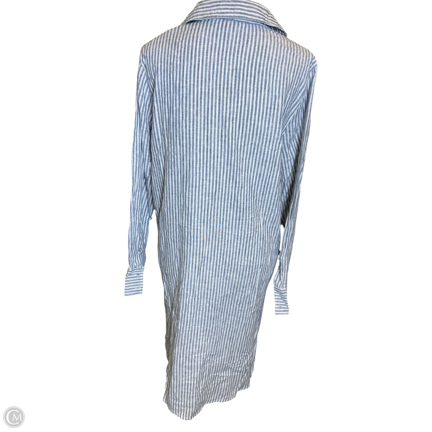 Dress Casual Midi By Clothes Mentor In Grey & White, Size: M