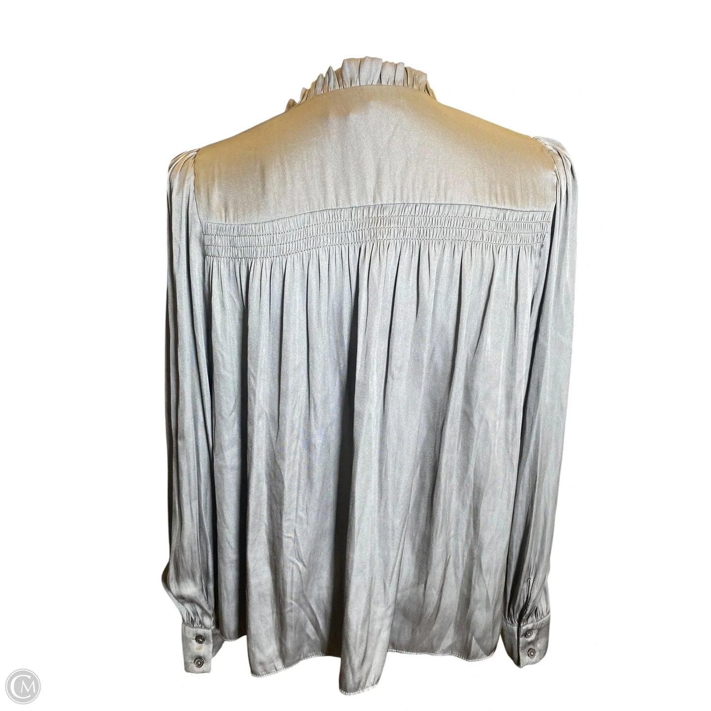 Blouse Long Sleeve By Current Air In Green, Size: M