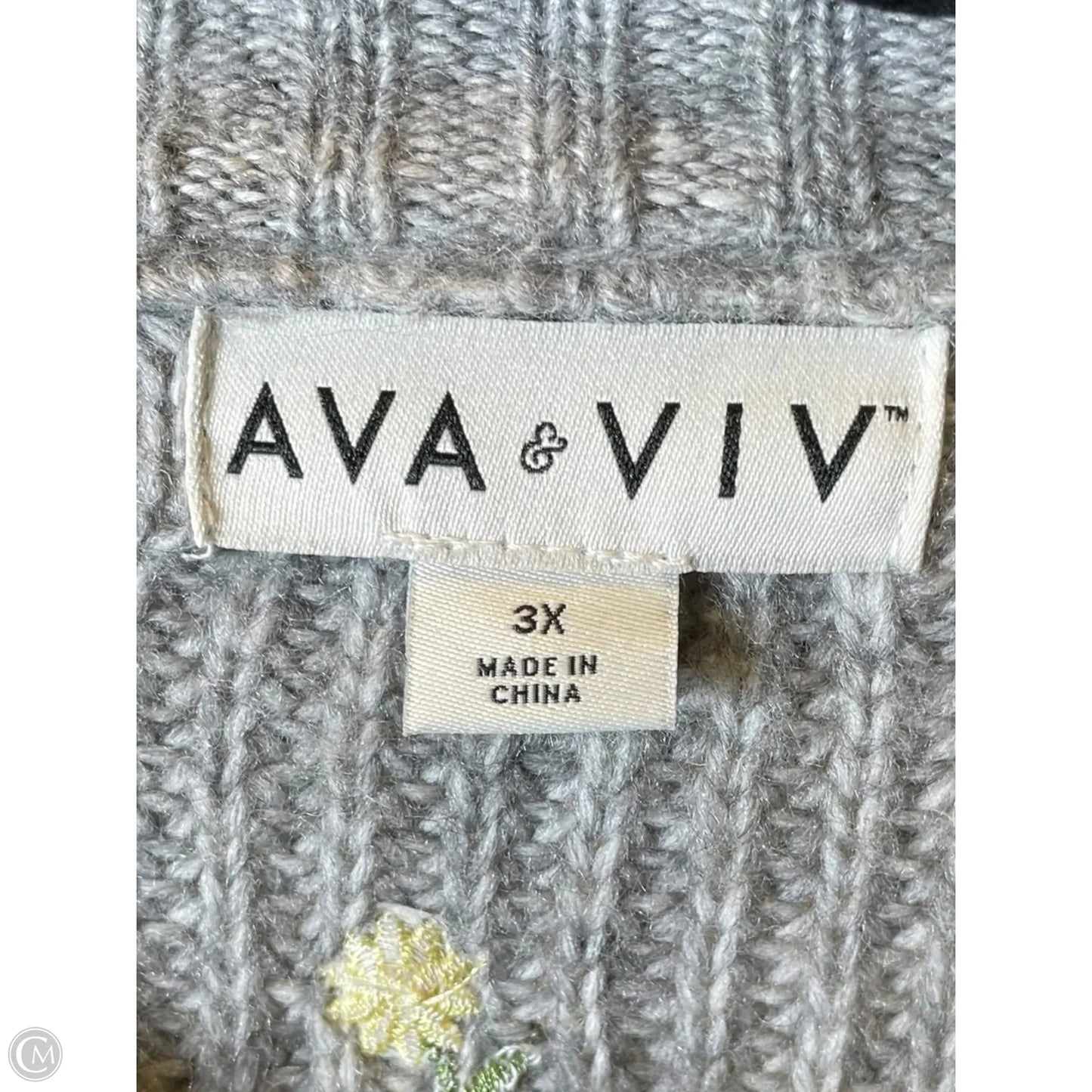 Cardigan By Ava & Viv In Grey, Size: 3x