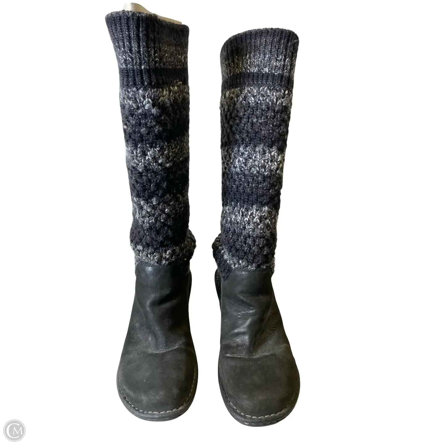 Boots Designer By Ugg In Black & Grey, Size: 9