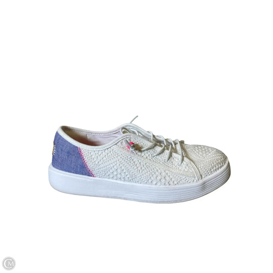 Shoes Sneakers By Hey Dude In Blue & Pink, Size: 8