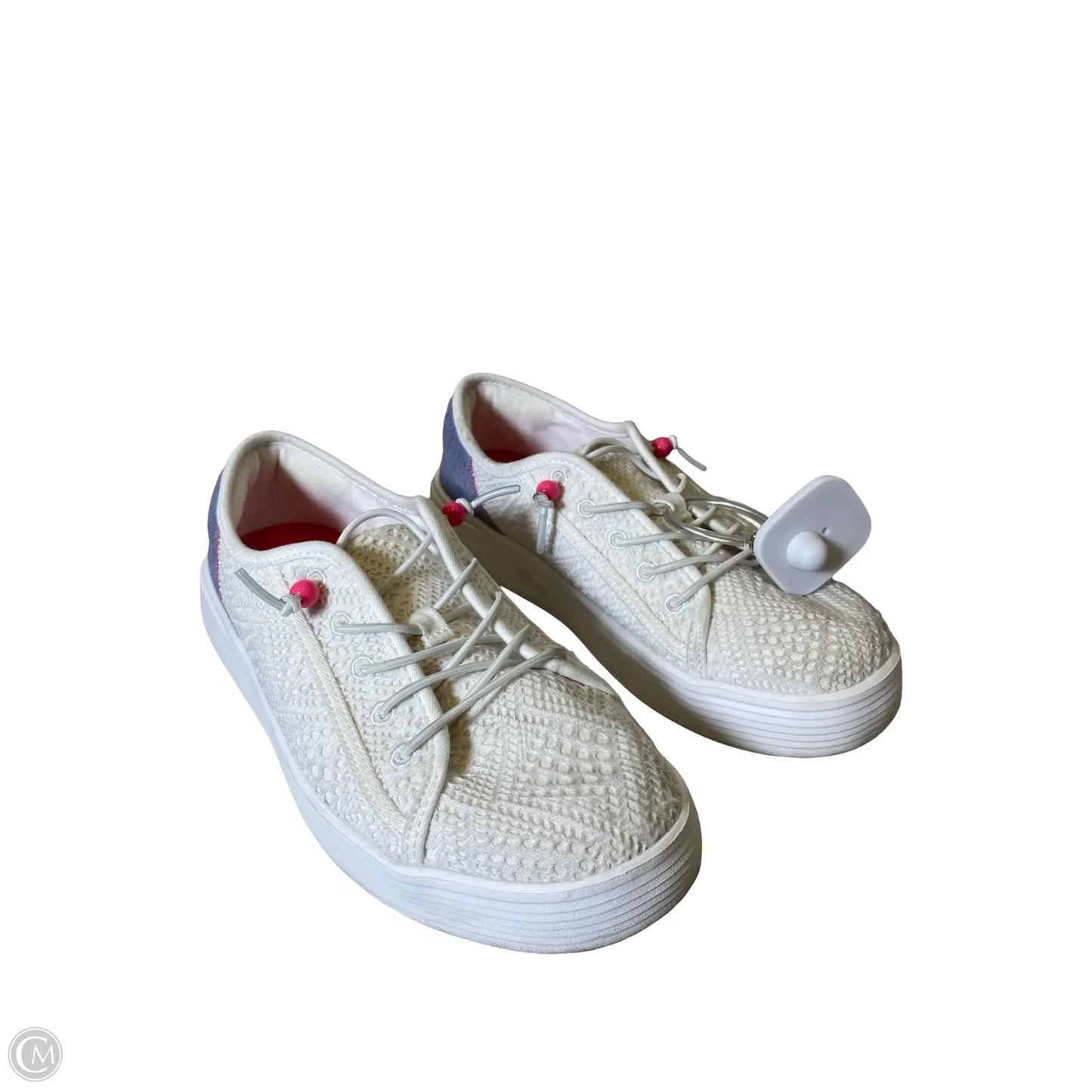 Shoes Sneakers By Hey Dude In Blue & Pink, Size: 8
