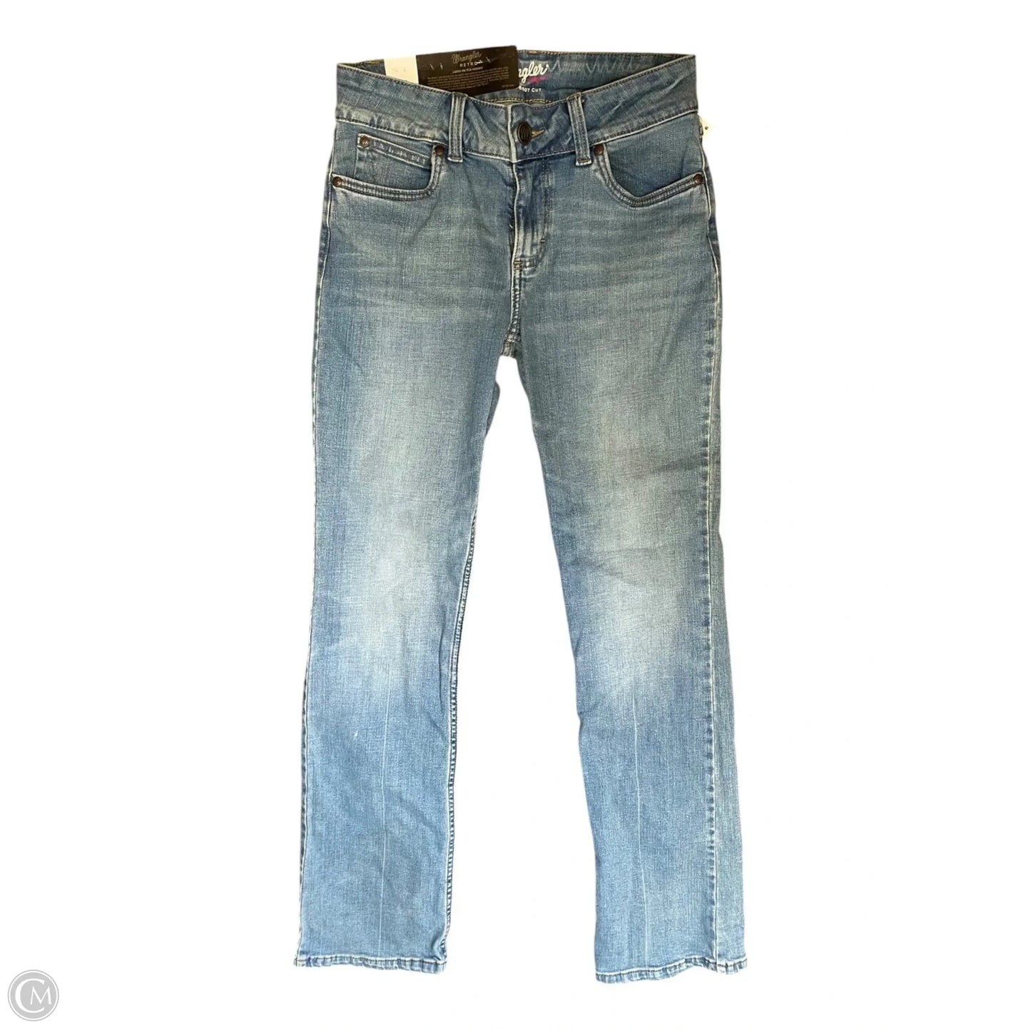 Jeans Boot Cut By Wrangler In Blue Denim, Size: 4