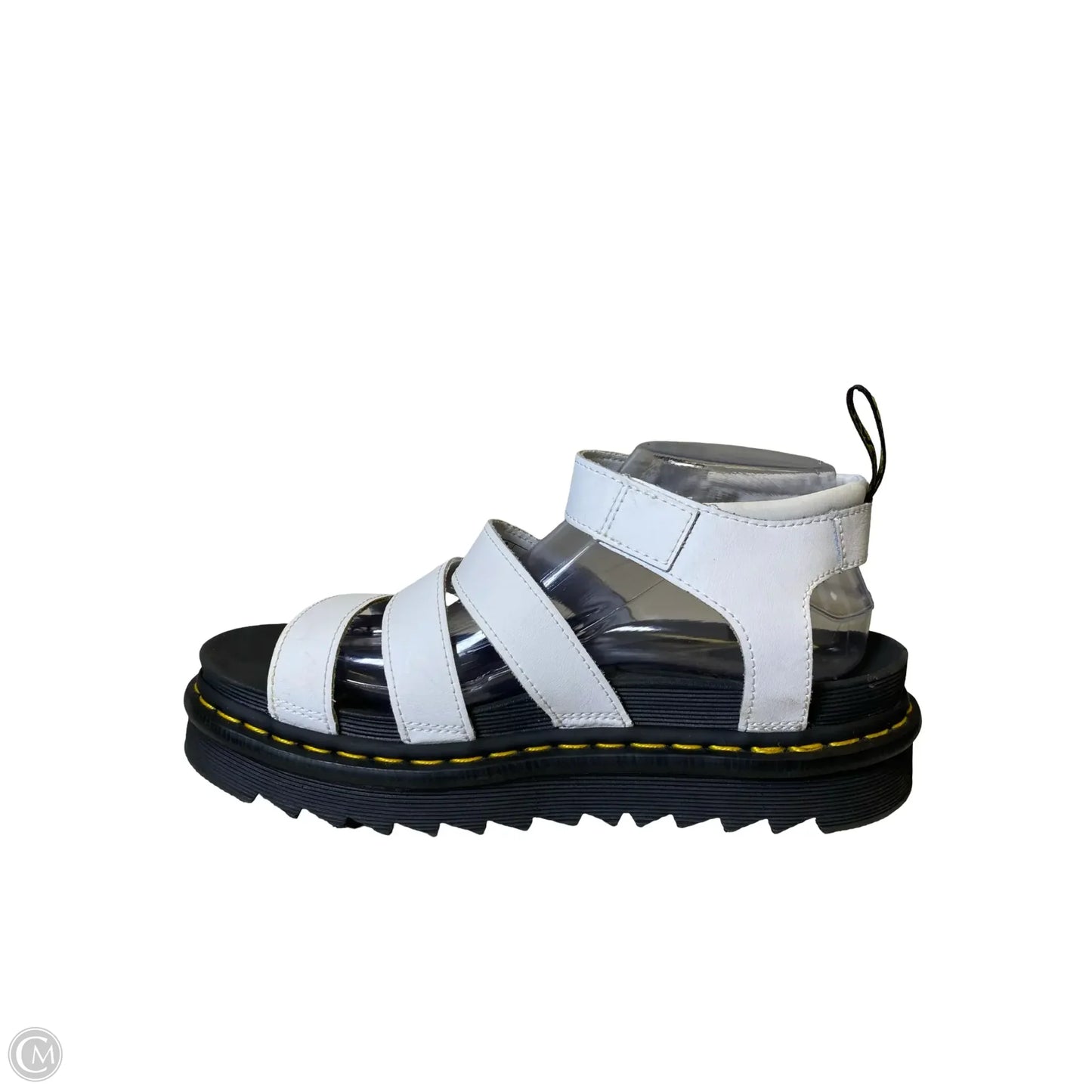 Sandals Designer By Dr Martens In Black & White, Size: 10