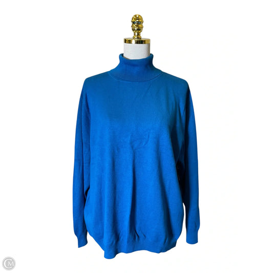 Sweatshirt Collar By Linea By Louis Dellolio In Blue, Size: 2x