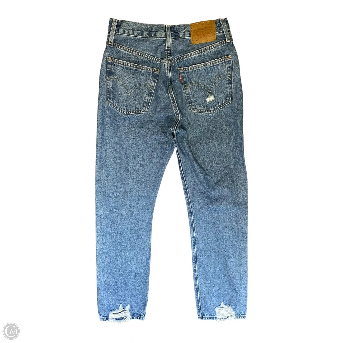 Jeans Straight By Levis In Blue Denim, Size: 2