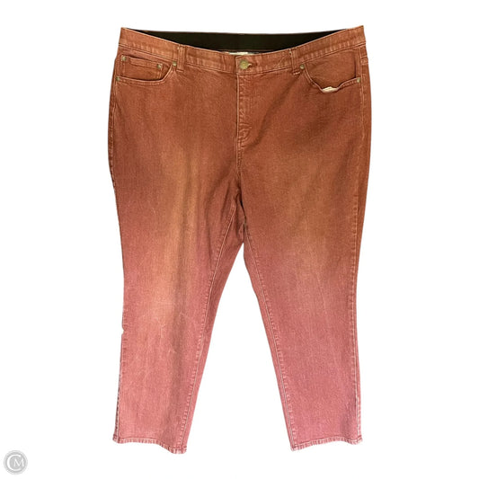 Jeans Skinny By Cj Banks In Pink Denim, Size: 20