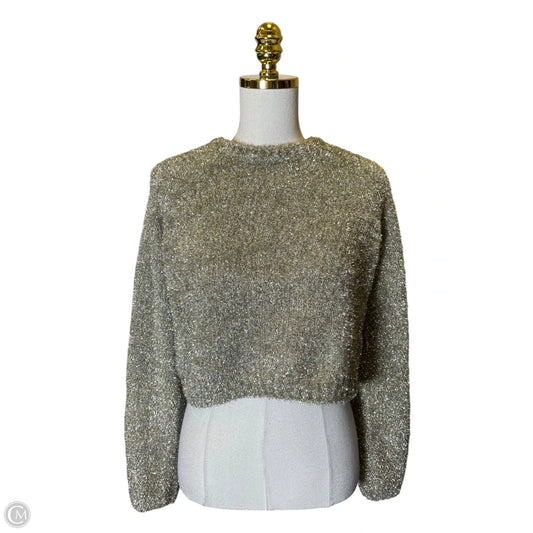 Sweater Cardigan Designer By All Saints In Gold & Silver, Size: Xs