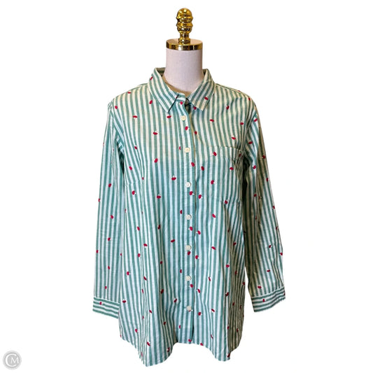 Blouse Long Sleeve By Duluth Trading In Green, Size: Xl