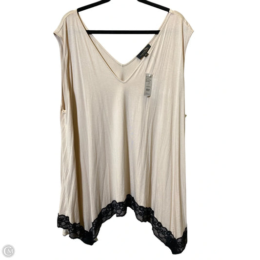 Top Sleeveless By Suzanne Betro In Black & Pink, Size: 4x