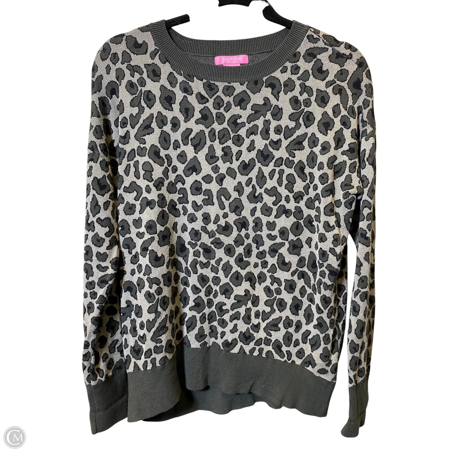 Sweater By Isaac Mizrahi In Animal Print, Size: L