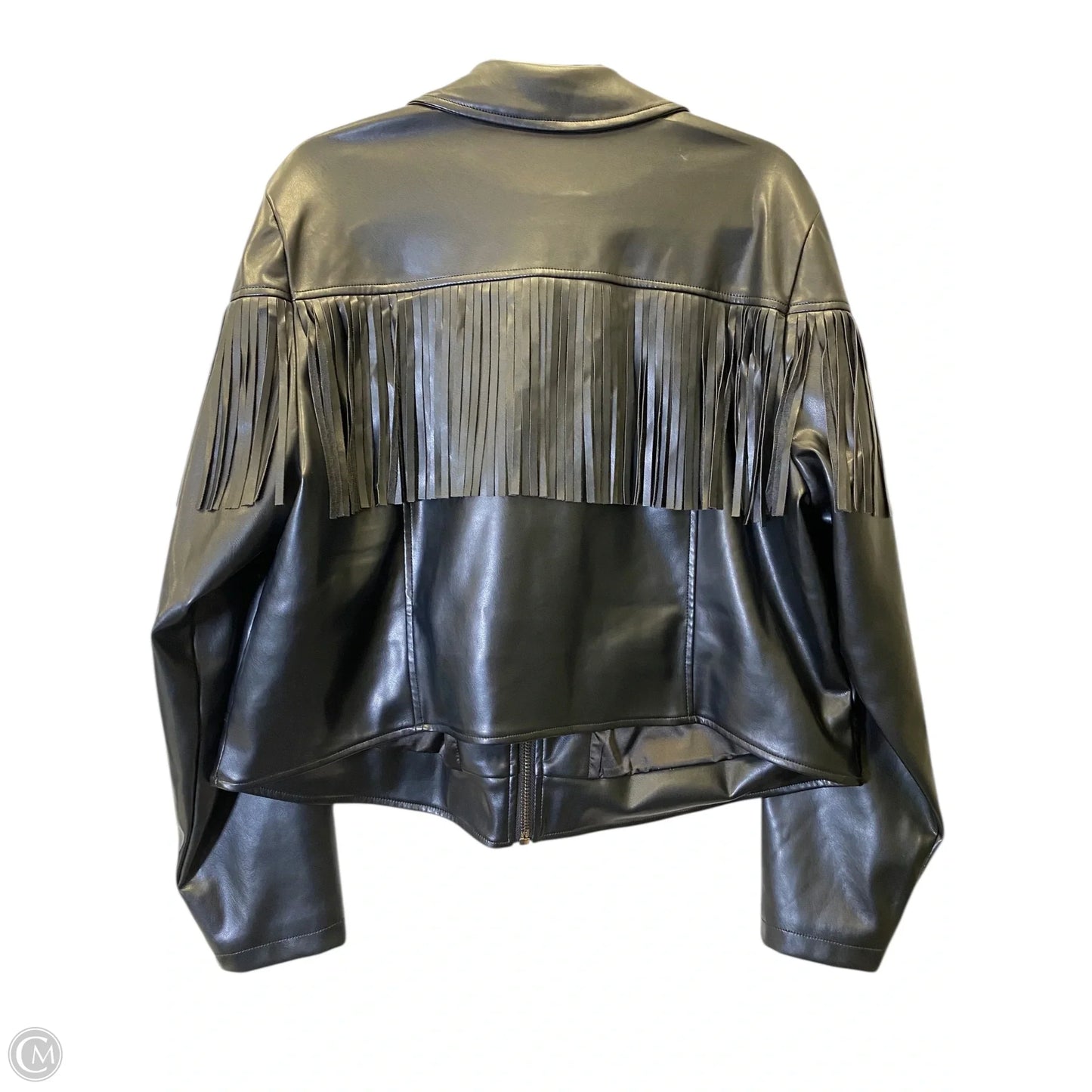 Jacket Leather By Torrid In Black, Size: 2x