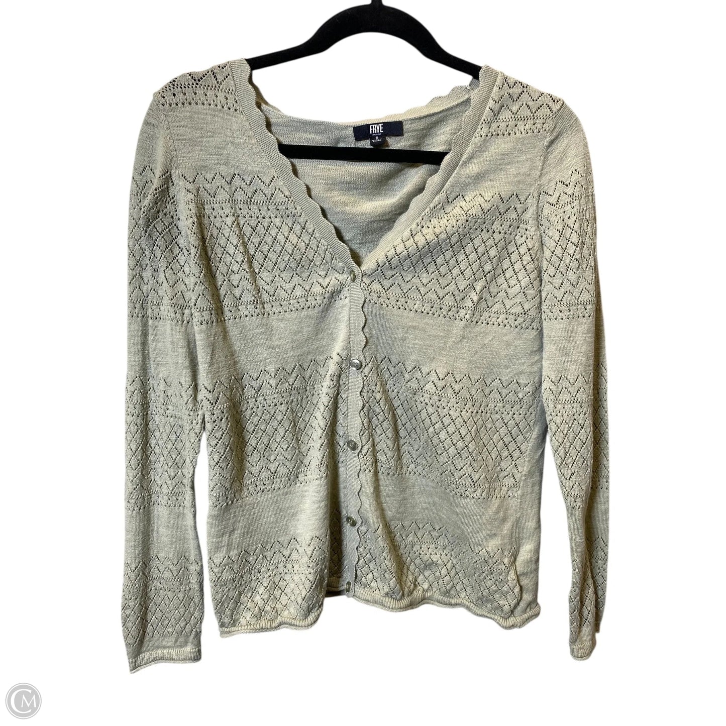 Cardigan Designer By Frye In Green, Size: S