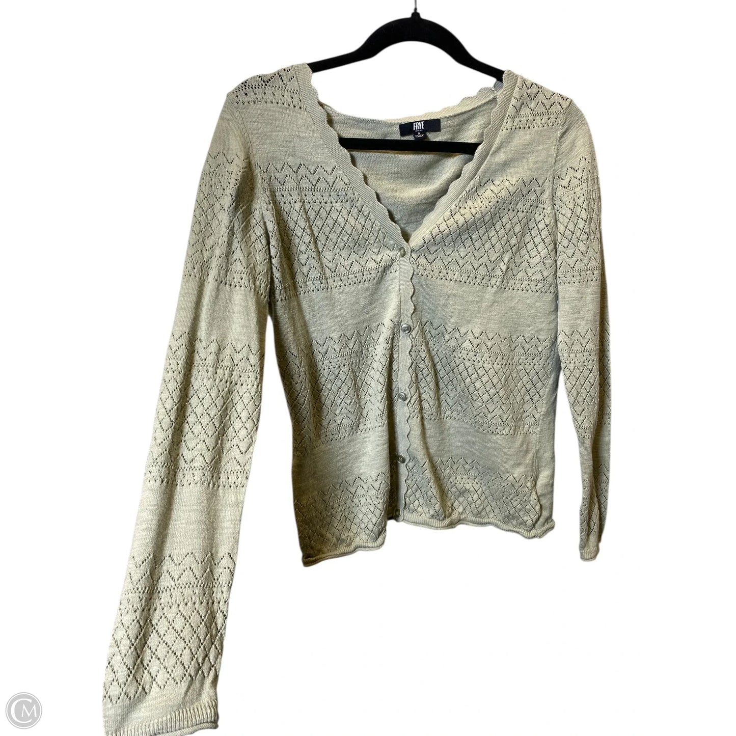 Cardigan Designer By Frye In Green, Size: S