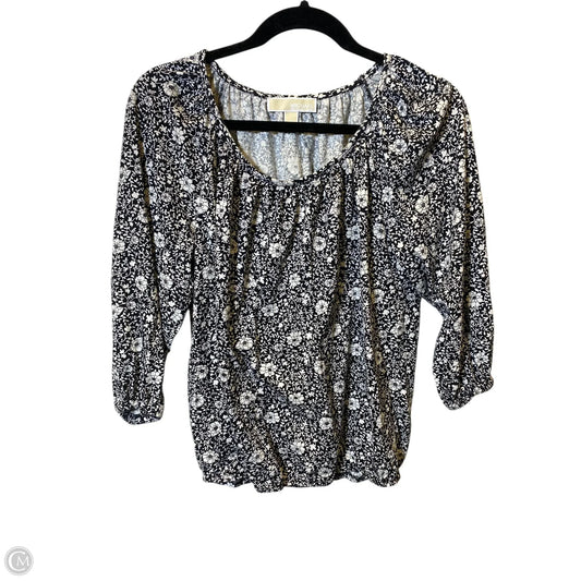 Top Long Sleeve By Michael By Michael Kors In Black & White, Size: S