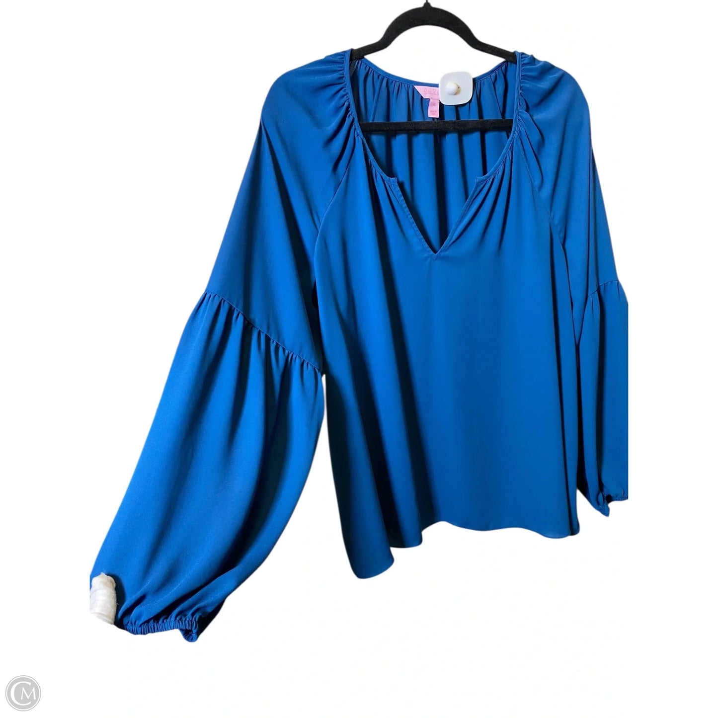 Blouse Designer By Lilly Pulitzer In Blue, Size: Xl