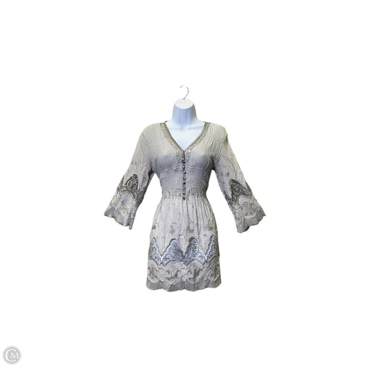 Dress Casual Midi By Clothes Mentor In Grey, Size: M