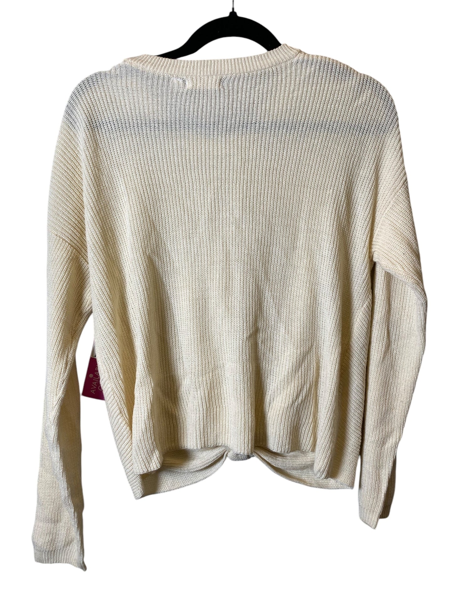 Top Long Sleeve By Eyeshadow In Cream, Size: Xl