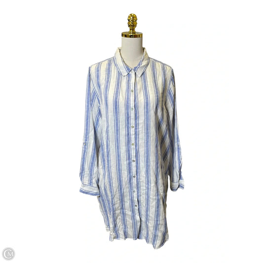 Dress Casual Midi By Tahari In Striped Pattern, Size: 1x