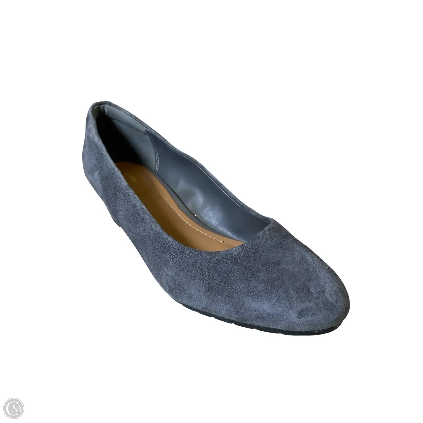 Shoes Heels Wedge By Clarks In Grey, Size: 6.5