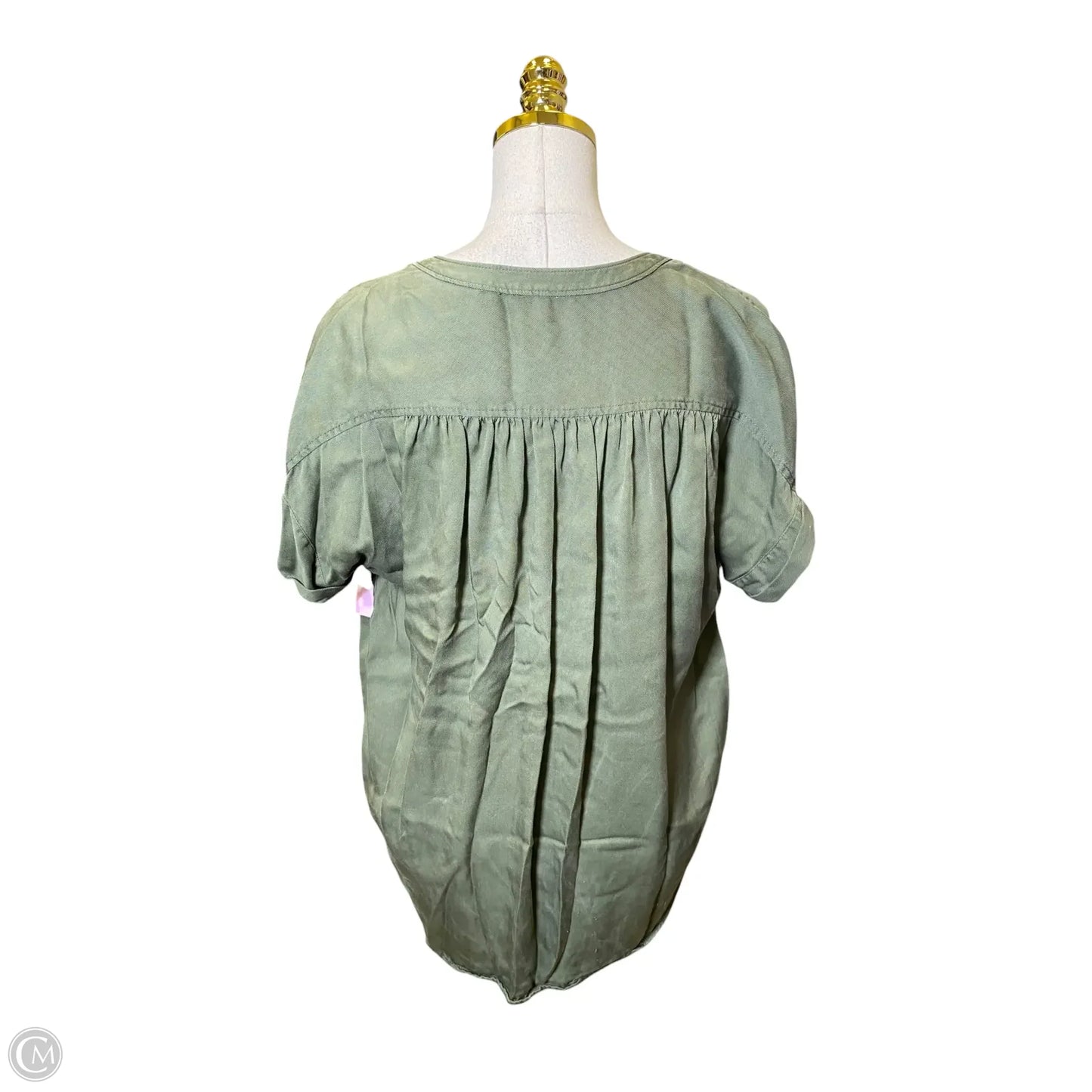 Blouse Short Sleeve By Loft In Green, Size: M