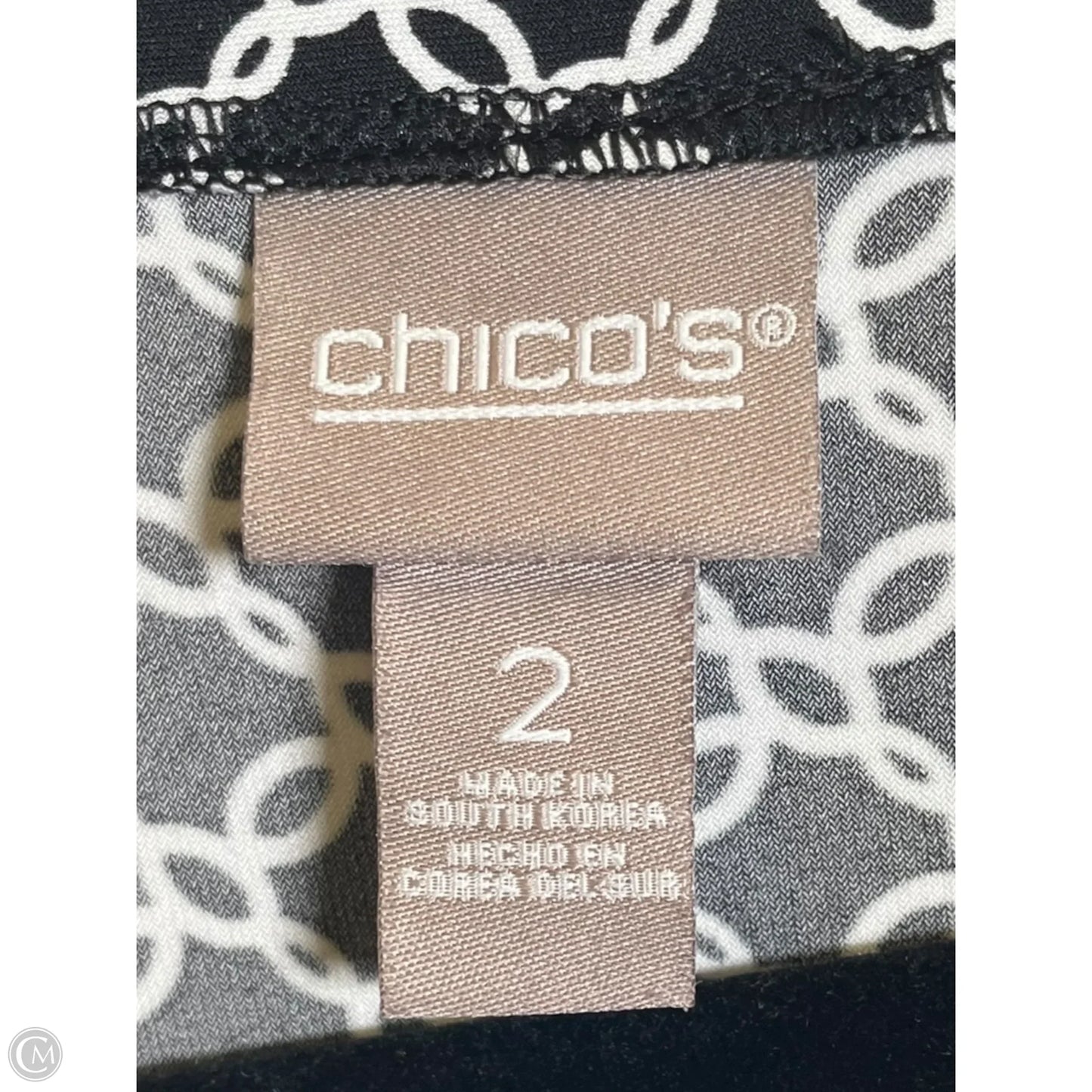 Dress Casual Midi By Chicos In Black & White, Size: L