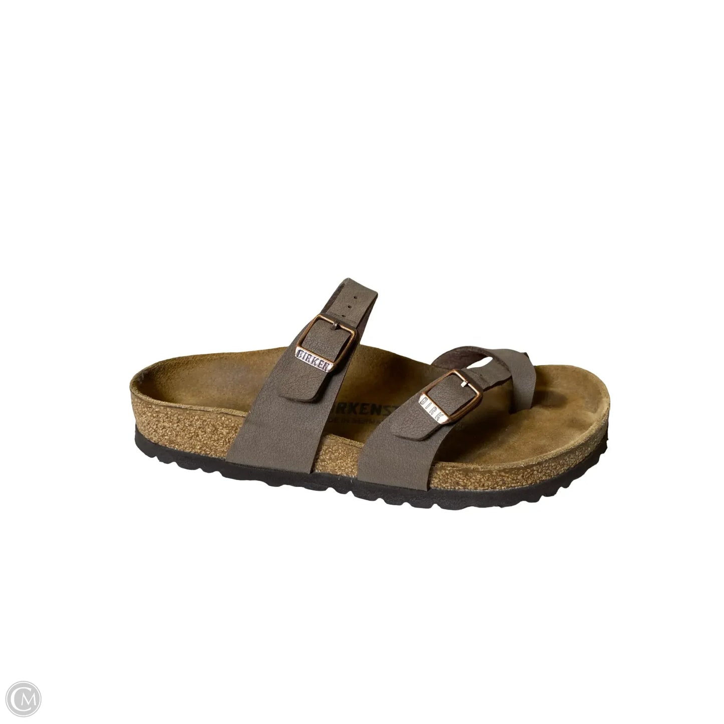 Sandals Flats By Birkenstock In Brown, Size: 5