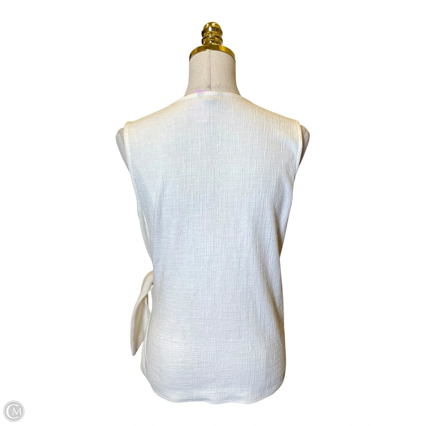 Top Sleeveless By Ann Taylor In Cream, Size: M