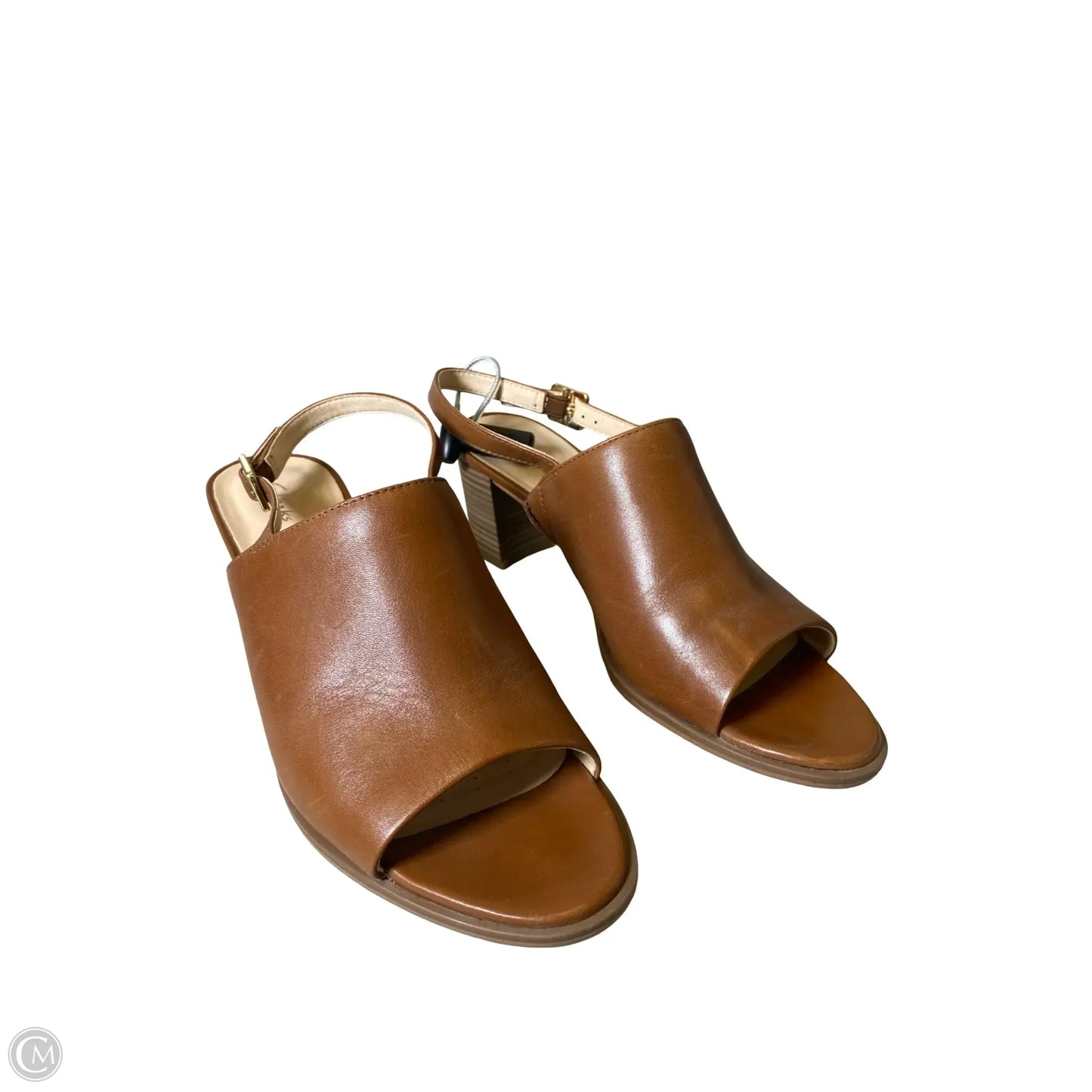 Shoes Heels Block By Clarks In Brown, Size: 8.5