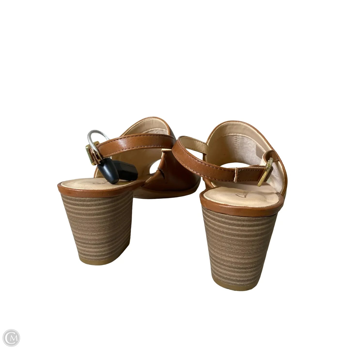 Shoes Heels Block By Clarks In Brown, Size: 8.5