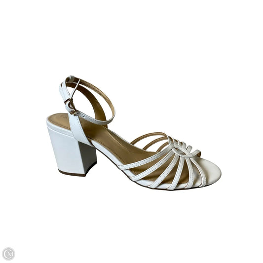 Shoes Heels Block By Talbots In White, Size: 8.5