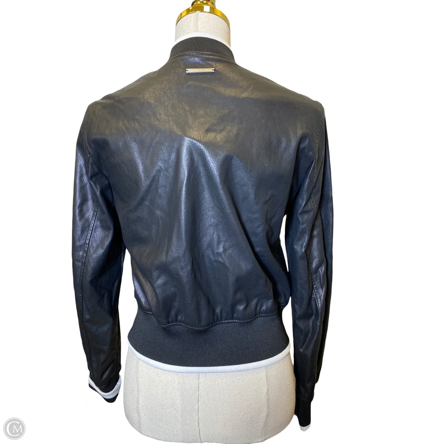Jacket Leather By Armani Exchange In Black & White, Size: Xs
