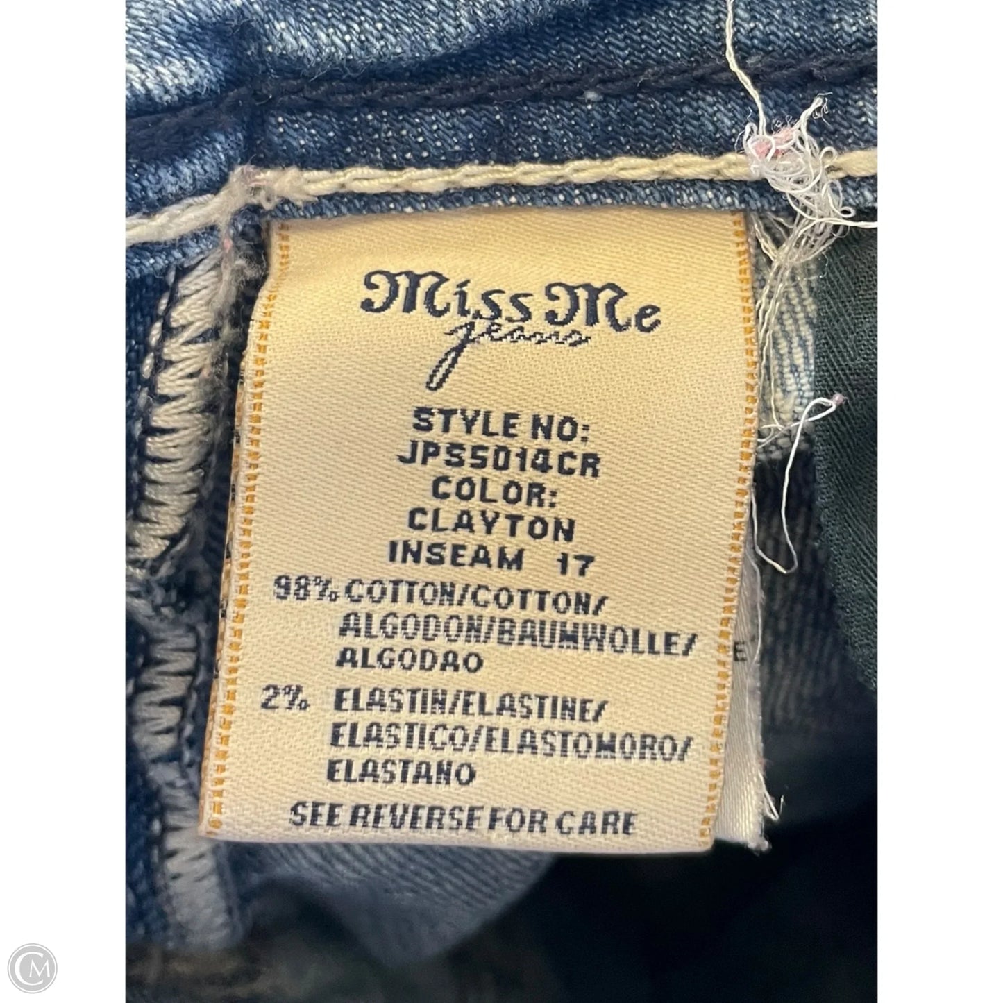 Jeans Cropped By Miss Me In Blue, Size: 6